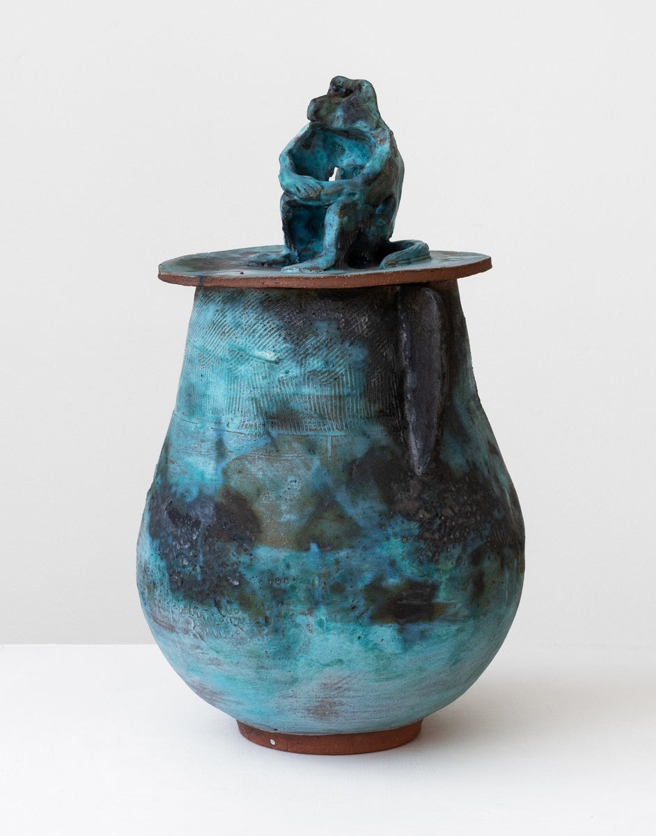 Baboon Lidded Vessel